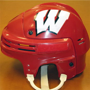 Wisconsin Men's Hockey Team Used Helmet