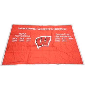 Wisconsin Women's Hockey NCAA Rafters Banner