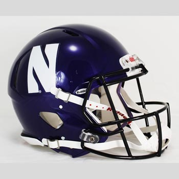 Northwestern University Speed Authentic Helmet-Purple