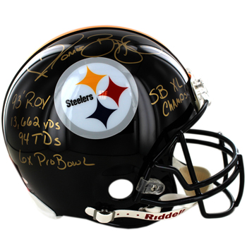 Jerome Bettis Signed Full Size Steelers Helmet w/ 6x Pro Bowl, SBXL Champ, 93 NFL ROY, 13,662 Yards, 94 TD's Inscriptions