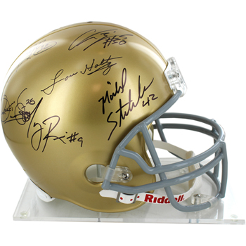 1988 Notre Dame Combo Multi Signed Full Size Helmet (Rice, Stonebreaker, Zorich, Watters, Ismail, Holtz)