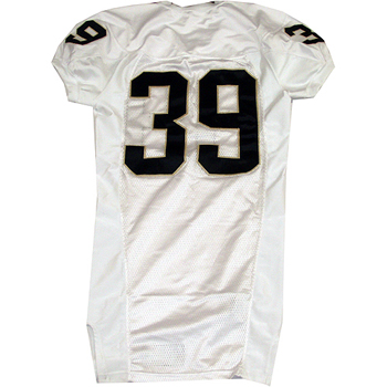 Ryan Burkhart #39 2008 Notre Dame Game Used White Football Jersey (42)