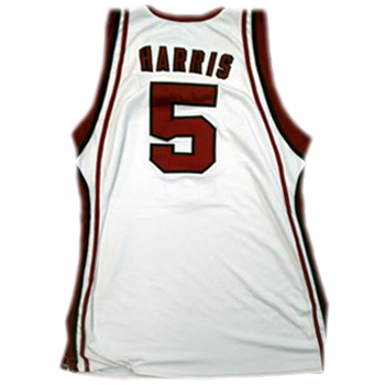 UMass Basketball Adidas White No. 5 Game-Worn Jersey - Ricky Harris