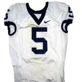Game worn football jersey: White #5 (size 46)