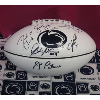 2011 WBCA PinkZone at Penn State Auction: Autographed Penn State Football by Paterno, Lee, Clark, Odrick, Hull and Cousins