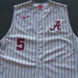 Authentic Alabama Sleeveless Baseball Jersey (Gray; #5)